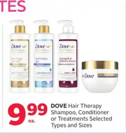 Rexall DOVE Hair Therapy Shampoo, Conditioner or Treatments offer