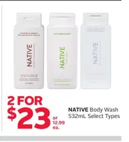 Rexall NATIVE Body Wash offer