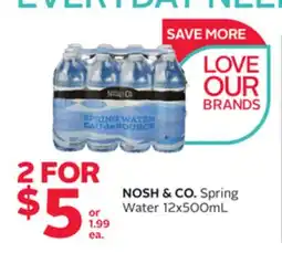 Rexall NOSH & CO. Spring Water offer