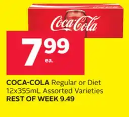 Rexall COCA-COLA Regular or Diet 12x355mL offer