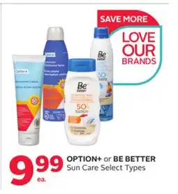 Rexall OPTION + or BE BETTER Sun Care offer