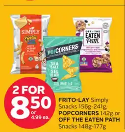 Rexall FRITO-LAY Simply Snacks 156g-241g, POPCORNERS 142g or OFF THE EATEN PATH Snacks 148g-177g offer
