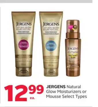 Rexall JERGENS Natural Glow Moisturizers or Mousse offer