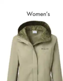Sport Chek COLUMBIA WOMEN'S ARCADIA OR MEN'S POURING ADVENTURE RAIN JACKET offer