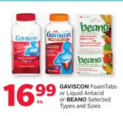 Rexall GAVISCON FoamTabs or Liquid Antacid or BEANO offer