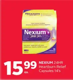 Rexall NEXIUM 24HR Heartburn Relief Capsules 14' s offer