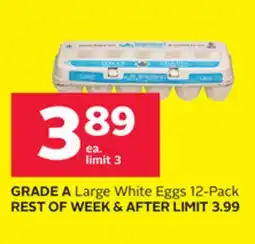 Rexall GRADE A Large White Eggs offer