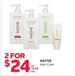 Rexall NATIVE Hair Care offer