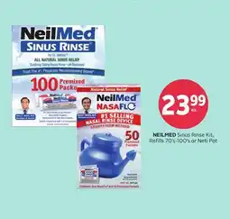 Rexall NEILMED Sinus Rinse Kit, Refills 70' s-100' s or Neti Pot offer