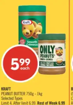 Shoppers Drug Mart KRAFT PEANUT BUTTER offer