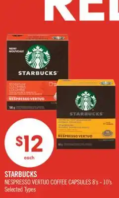 Shoppers Drug Mart STARBUCKS NESPRESSO VERTUO COFFEE CAPSULES offer