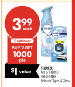 Shoppers Drug Mart FEBREZE AIR or FABRIC FRESHENER offer