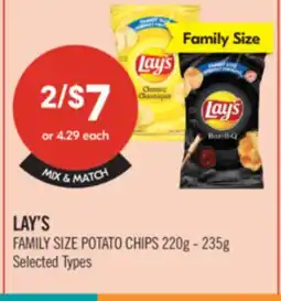 Shoppers Drug Mart LAY'S FAMILY SIZE POTATO CHIPS offer