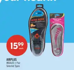 Shoppers Drug Mart AIRPLUS INSOLES 1 Pair offer
