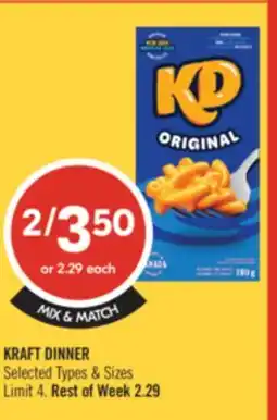 Shoppers Drug Mart KRAFT DINNER offer