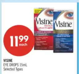 Shoppers Drug Mart VISINE EYE DROPS offer