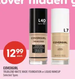 Shoppers Drug Mart COVERGIRL TRUBLEND MATTE MADE FOUNDATION or LIQUID MAKEUP offer