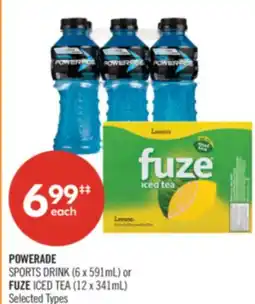 Shoppers Drug Mart POWERADE SPORTS DRINK (6 x 591mL) or FUZE ICED TEA (12 x 341mL) offer