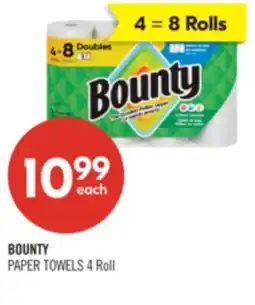 Shoppers Drug Mart BOUNTY PAPER TOWELS offer