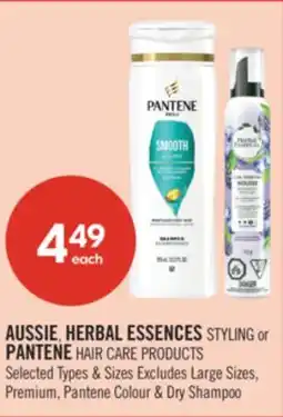 Shoppers Drug Mart AUSSIE, HERBAL ESSENCES STYLING or PANTENE HAIR CARE PRODUCTS offer