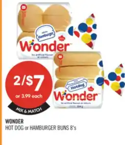 Shoppers Drug Mart WONDER HOT-DOG or HAMBURGER BUNS offer