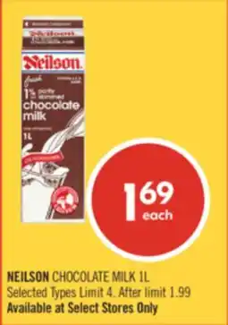 Shoppers Drug Mart NEILSON CHOCOLATE MILK offer