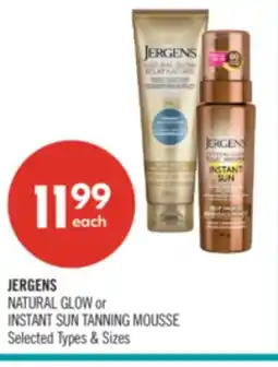 Shoppers Drug Mart JERGENS NATURAL GLOW or INSTANT SUN TANNING MOUSSE offer