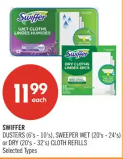Shoppers Drug Mart SWIFFER DUSTERS (6's - 10's), SWEEPER WET (20's - 24's) or DRY (20's - 32's) CLOTH REFILLS offer