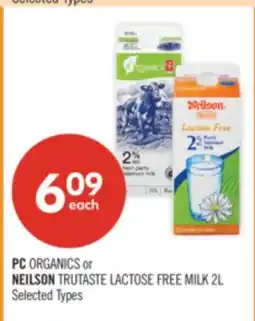 Shoppers Drug Mart PC ORGANICS or NEILSON TRUTASTE LACTOSE FREE MILK offer