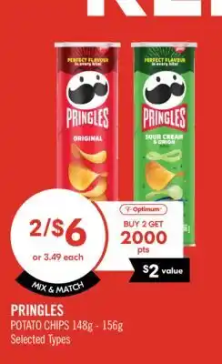 Shoppers Drug Mart PRINGLES POTATO CHIPS 148G-156G offer