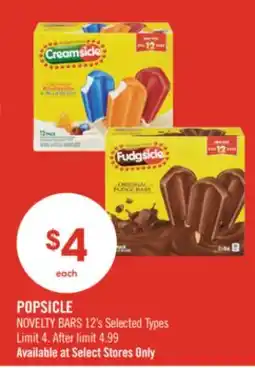 Shoppers Drug Mart POPSICLE NOVELTY BARS offer