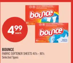 Shoppers Drug Mart BOUNCE FABRIC SOFTENER SHEETS offer