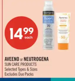 Shoppers Drug Mart AVEENO or NEUTROGENA SUN CARE PRODUCTS offer