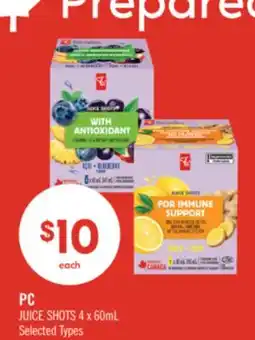 Shoppers Drug Mart PC JUICE SHOTS 4 x 60mL offer