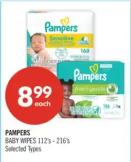 Shoppers Drug Mart PAMPERS BABY WIPES 112's - 216's offer