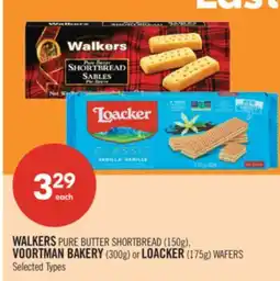 Shoppers Drug Mart WALKERS PURE BUTTER SHORTBREAD (150g), VOORTMAN BAKERY (300g) or LOACKER (175g) WAFERS offer