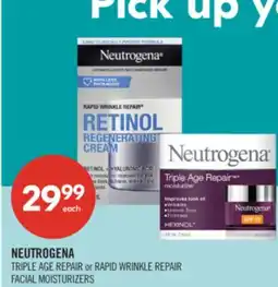 Shoppers Drug Mart NEUTROGENA TRIPLE AGE REPAIR or RAPID WRINKLE REPAIR FACIAL MOISTURIZERS offer