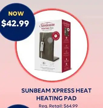 Wellwise by Shoppers SUNBEAM XPRESS HEAT HEATING PAD offer