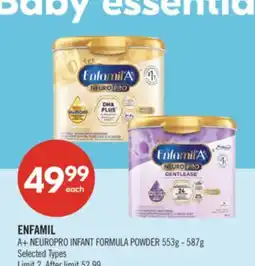 Shoppers Drug Mart ENFAMIL A+ NEUROPRO INFANT FORMULA POWDER offer