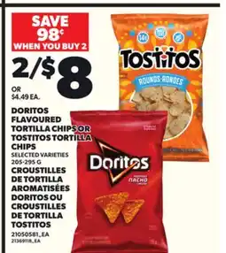 Independent City Market CROUSTILLES DE TORTILLA AROMATISÉES DORITOS OU CROUSTILLES DE TORTILLA TOSTITOS, 205-295 G offer