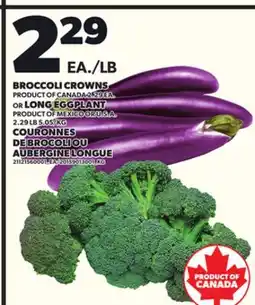 Independent City Market COURONNES DE BROCOLI, 2.29 EA. OU AUBERGINE LONGUE, 2.29 LB offer