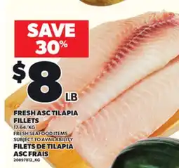 Independent City Market FILETS DE TILAPIA ASC FRAIS offer