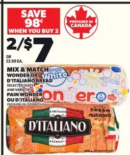 Independent City Market PAIN WONDER OU D'ITALIANO offer