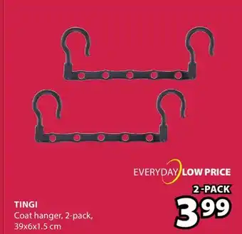 JYSK TINGI Coat hanger 2 pack offer