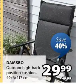 JYSK DAMSBO Outdoor high-back position cushion offer