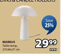 JYSK Markus Table lamp offer