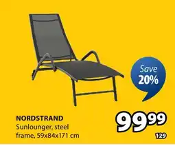 JYSK NORDSTRAND Sunlounger, steel frame offer