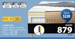 JYSK SCANDI OAK Spring Mattress offer