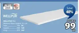 JYSK WELLPUR T31 Memory foam topper offer