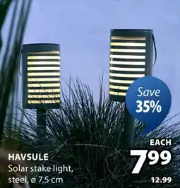 JYSK Havsule Solar stake light steel offer